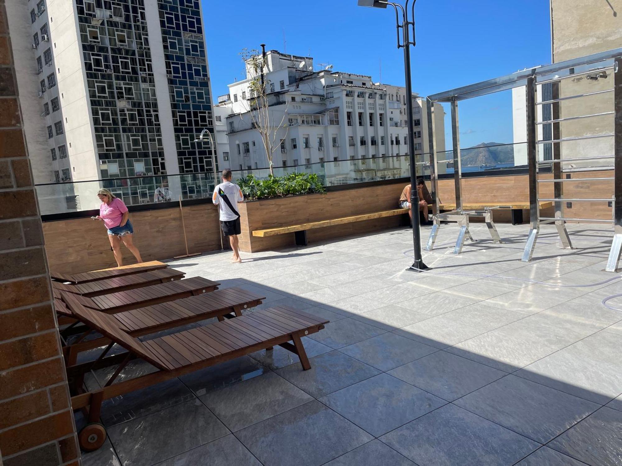 Apartamento Estudio Com Lavanderia, Cobertura, Em Frente Ao Metro, Lapa, Aeroporto Sdu E 5 Minutos Do Consulado Americano Río de Janeiro